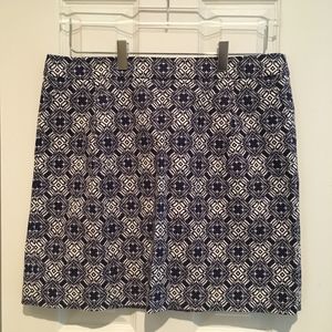 Patterned J. Crew Mini Skirt